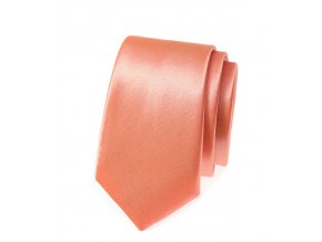 Úzká kravata Avantgard - lososová