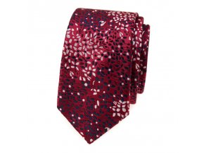 Úzká luxusní kravata Avantgard - bordó