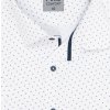 Košile AMJ Comfort fit s krátkým rukávem - bílá s drobným vzorem