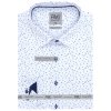 Pánská košile AMJ Slim fit modrá se vzorem