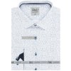 Pánská košile AMJ Slim fit světlá se šedým vzorem