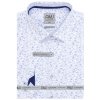 Pánská košile AMJ Slim fit světlá s modrým vzorem