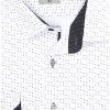 Pánská košile AMJ Slim fit bílá s tmavým vzorem