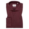 Košile Eterna Modern Fit Struktur vínová s prodlouženým rukávem