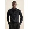 Košile Seidensticker Slim Fit Twill černá