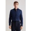 Košile Seidensticker Slim Fit Twill navy