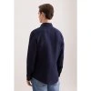 Lněná Košile Seidensticker Slim Fit navy