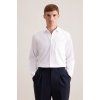 Košile Seidensticker Regular Twill s prodlouženým rukávem bílá
