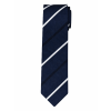 Hedvábná slim kravata OLYMP - pruhy - navy