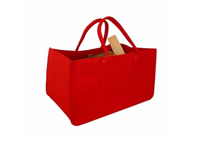 Filcová taška na dřevo červená
