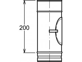 Kouřovod rovný díl s K.O. 150 mm