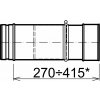 Kouřovod nastavitelný díl 150 mm