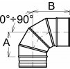 Koleno 150 mm/0-90°