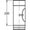 Kouřovod rovný díl s K.O. 200 mm