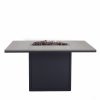 Cosiloft 120 vysoký jídelní stůl černý rám / deska šedá (neobsahuje sklo)