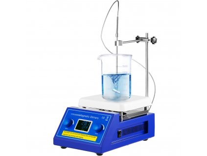 Magnetické míchadlo s ohřevem 500W, 5L, 200 2000 ot.min, nastavitelná teplota až 280°C (±0,1°C) titul foto