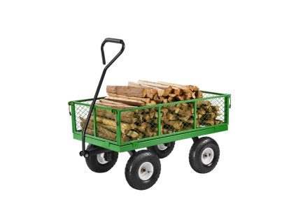 Zahradní vozík 965×510×260 mm, nosnost 408 kg, zeleno-černý