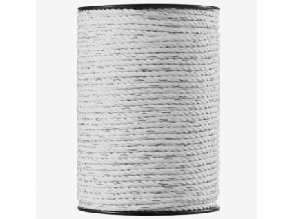 Lanko na elektrický ohradník, 200 m, průměr 6 mm, vodivé (HDPE, 6 nerezových vláken)