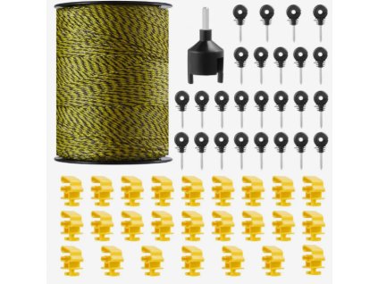 Lanko na elektrický ohradník, 500 m, průměr 3,0 mm, vodivé (HDPE, 6 nerezových vláken)