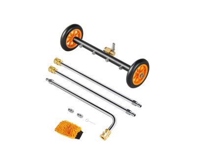 Vysokotlaký čistič podvozku a podlahy, průměr 415 mm, 2 kola, max. 276 bar, 1/4" rychlospojka, 4 trysky, 2 prodlužovací tyče