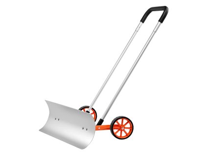 Odhrnovač sněhu s kolečky, šířka 76 cm, kovová radlice, U-madlo z hliníku