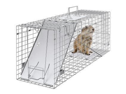 Drátěná past na zvířata – kočky, mývaly, kuny, 78,5 × 25,4 × 30,5 cm