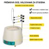 Digitální laboratorní magnetické míchadlo s ohřevem 450W, topný plášť 2000 ml 6foto