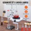 Destilační aparatura pro éterické oleje z bylin, kapacita 500 ml, sada 33 dílů, topná deska 1000W