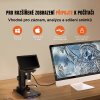 Digitální mikroskop s 7palcovým IPS displejem, zvětšením 10x-1200x, USB připojením a 32GB paměťovou kartou