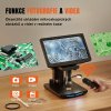 Digitální mikroskop s 26cm HD obrazovkou, zvětšením 10x-1300x, USB připojením a 32GB paměťovou kartou