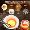 Propanová tavicí pec z nerezové oceli, 6 kg, 1482 ℃, pro tavení kovů, sada s plynovým hořákem
