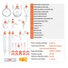 Laboratorní destilační aparatura, 29 dílná sada z borosilikátového skla 3,3