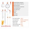 Laboratorní destilační aparatura, 1000 ml, 14dílná sada z borosilikátového skla 3.3 s 24/40 spojkami