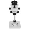 Trinokulární digitální zoom stereo mikroskop s rozsahem zvětšení 3,5x-90x, s podporou kamerového připojení, otočný o 360° a s nastavitelným sloupovým stojanem