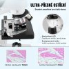 Trinokulární laboratorní mikroskop se zvětšením 40x-5000x, objektivy 4X, 10X, 40X, 100X,, 2X pomocná čočka