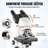 Trinokulární laboratorní mikroskop se zvětšením 40x-5000x, objektivy 4X, 10X, 40X, 100X,, 2X pomocná čočka