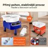 Hrnčířský kruh elektrický 450W, pedálové ovládání - modrý, 3-nohý design