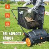 Zametač listí ruční, záběr 53,5 cm, koš 99 l, nastavitelná výška