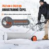 Odhrnovač sněhu s kolečky, šířka 76 cm, kovová radlice, U-madlo z hliníku