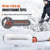 Odhrnovač sněhu s kolečky, šířka 94 cm, plastová radlice (ABS), hliníkové madlo, nastavitelný boční úhel 15°