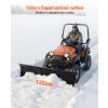 Sněhový pluh pro ATV/UTV, šířka 122 × 38,5 cm, ocelová čepel, výškově i úhlově nastavitelný, 3 montážní možnosti