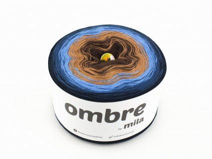 Příze OMBRE Classic 1200m/3nitky M028R - Ledová čokoláda II.