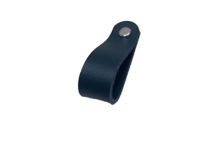 Úchytka kožená 7,5cm malá/Petrolejová