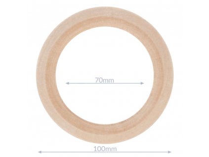 Kroužek dřevěný nelakovaný 100mm CERTIFIKOVANÝ