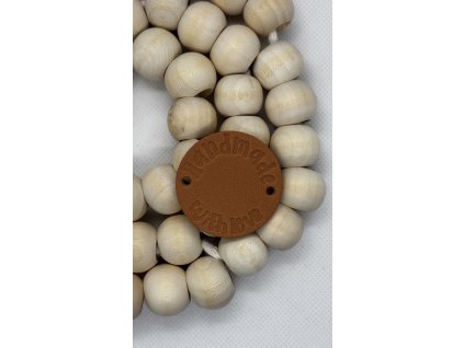 Cedulka kožená T/38mm HANDMADE  WITH LOVE