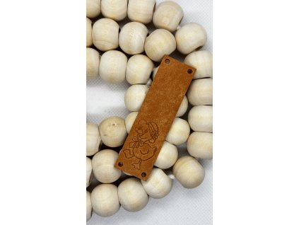 Cedulka kožená T/70x20mm KAČENKA