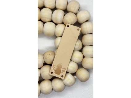 Cedulka kožená T/70x20mm ANDĚL