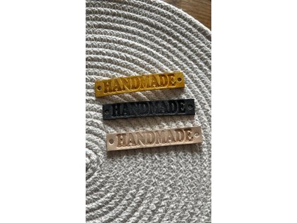 Cedulka kožená T/70x12mm HANDMADE