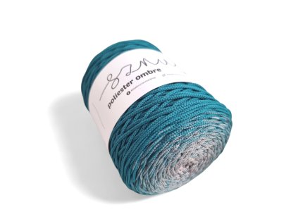 Polyesterová šňůra 3mm/300m - ŠEDÝ/SMARAGDOVÝ