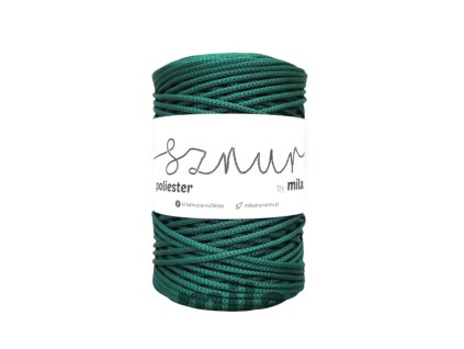 Sznurek poliestrowy by Mila 3mm, motek 200m, 12 gleboka zielen Photoroom